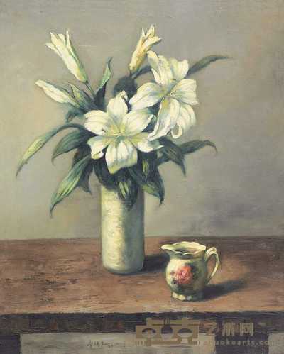 李传久 百合花 52×65cm
